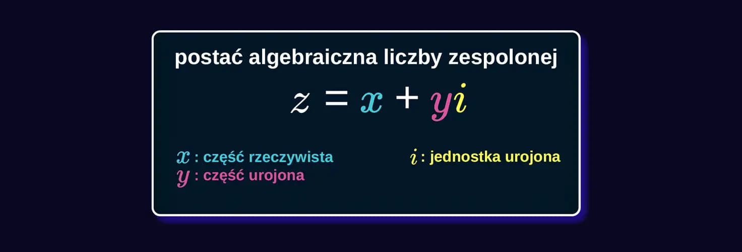 Postać algebraiczna i podstawowe operacje zdjęcie Postać algebraiczna i podstawowe operacje